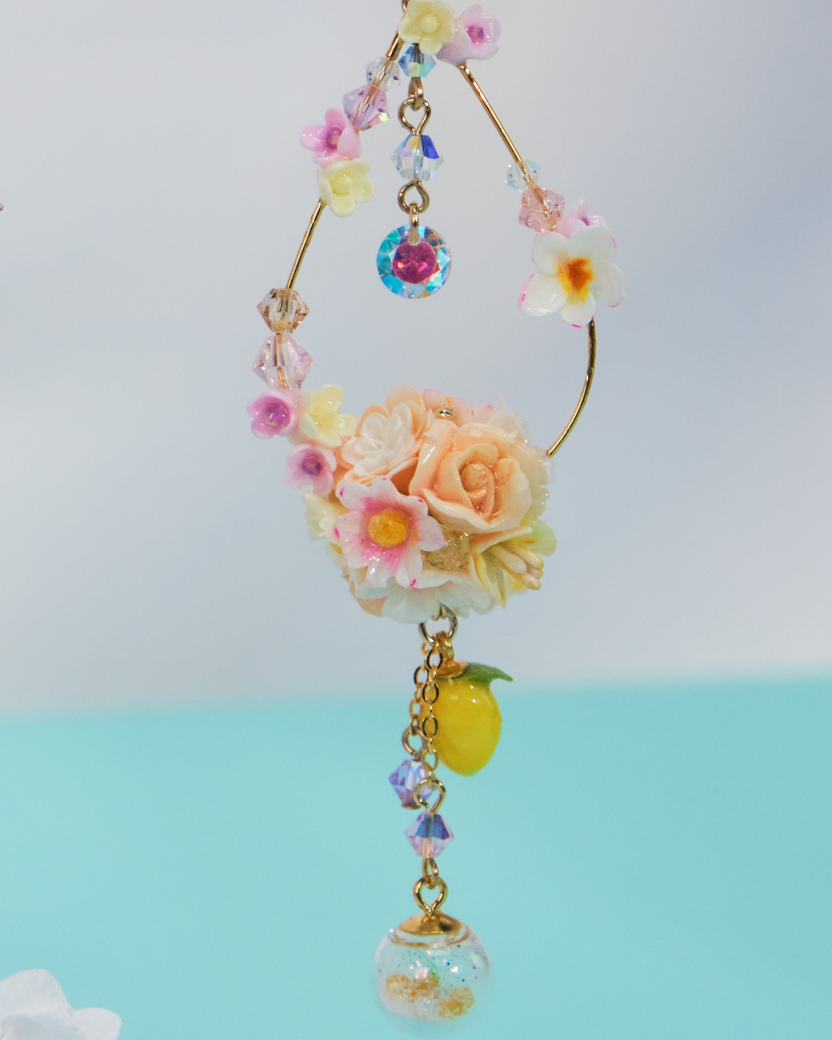 10965 Midsummer Blossom Bouquet S925 2-Way Long Earrings