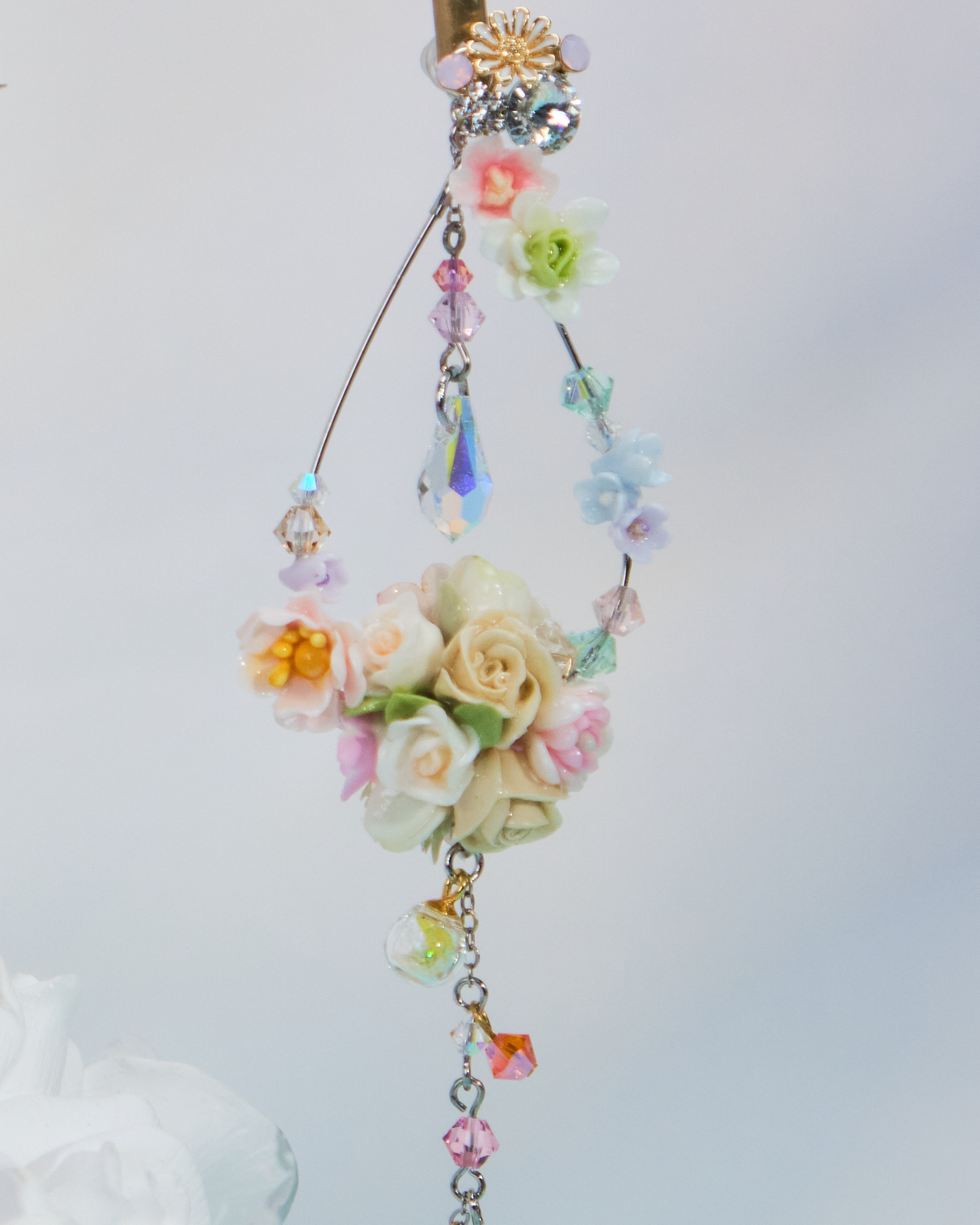 10967 Midsummer Blossom Bouquet S925 2-Way Long Earrings