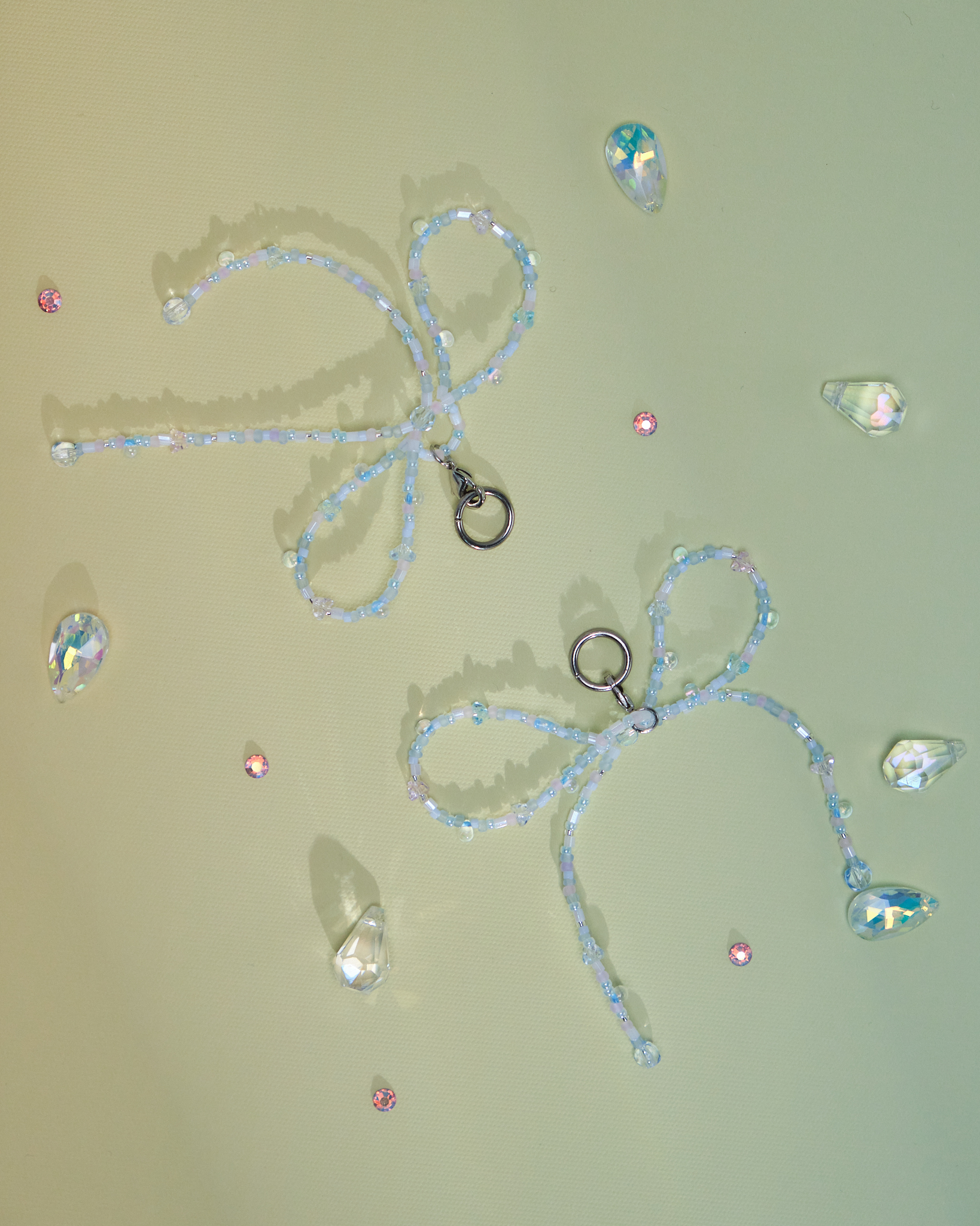 10980 多用途水晶串珠蝴蝶結吊墜