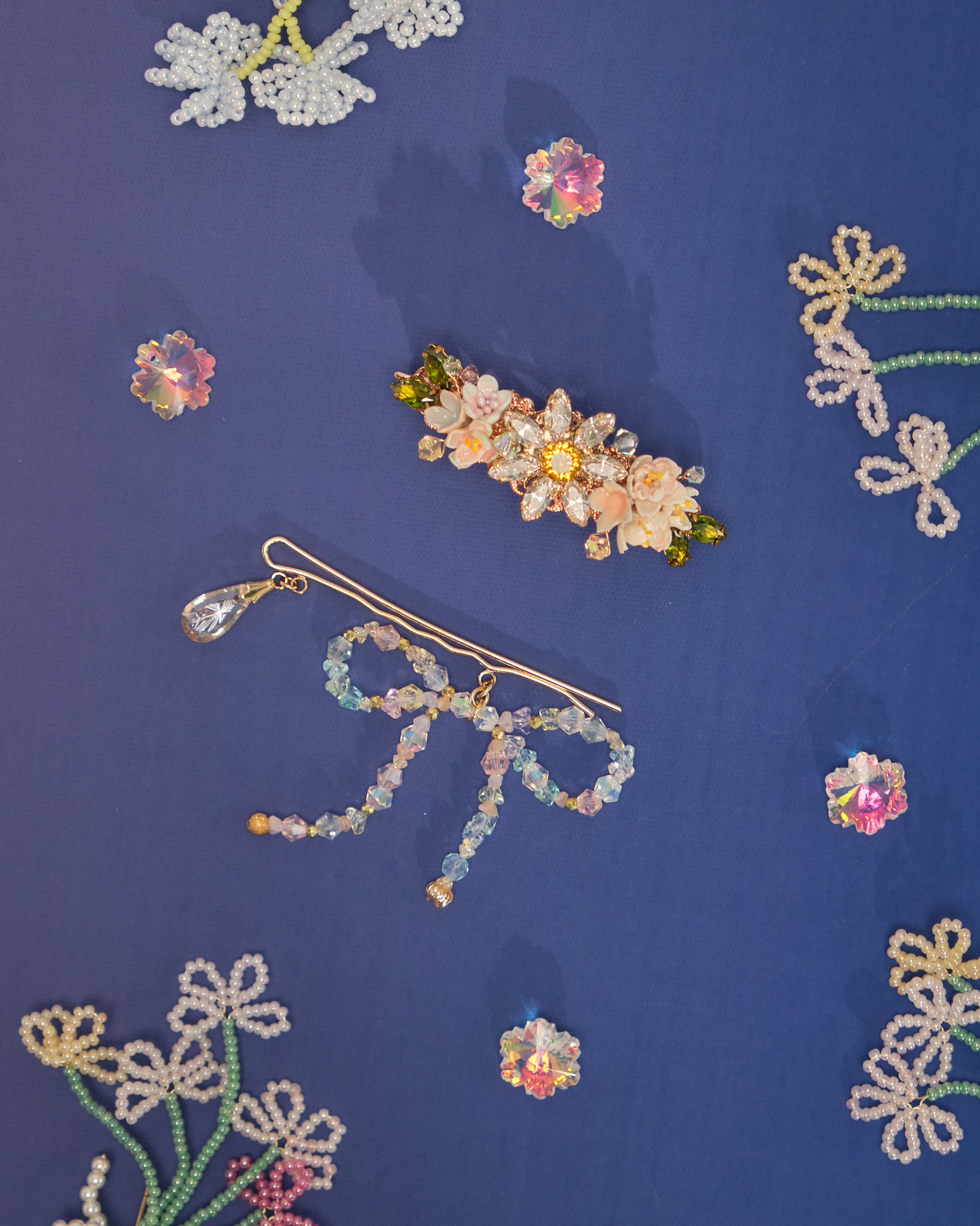 10991 仲夏夜鋯石髮夾套裝