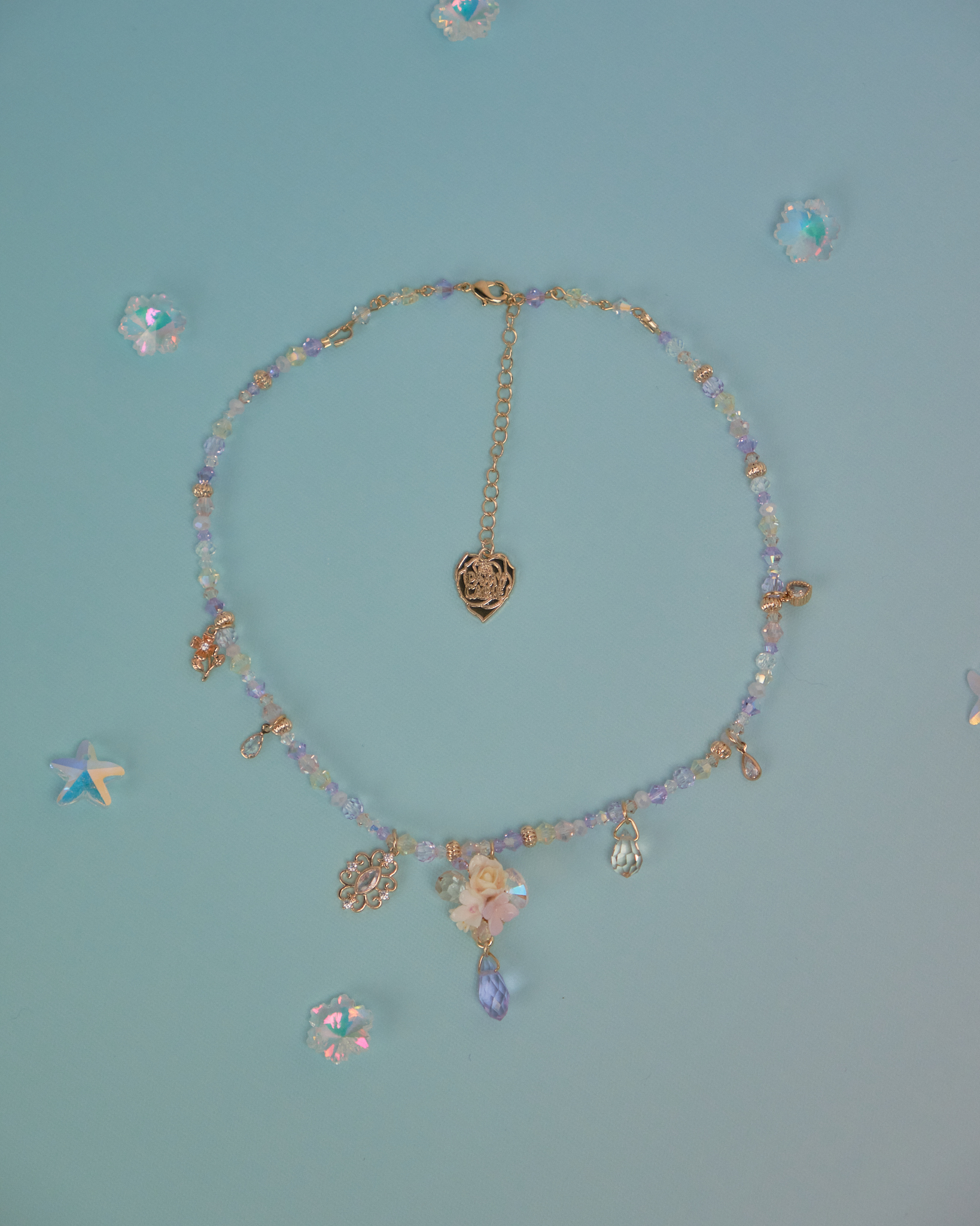 10998 Crystal Beads Collar Necklace