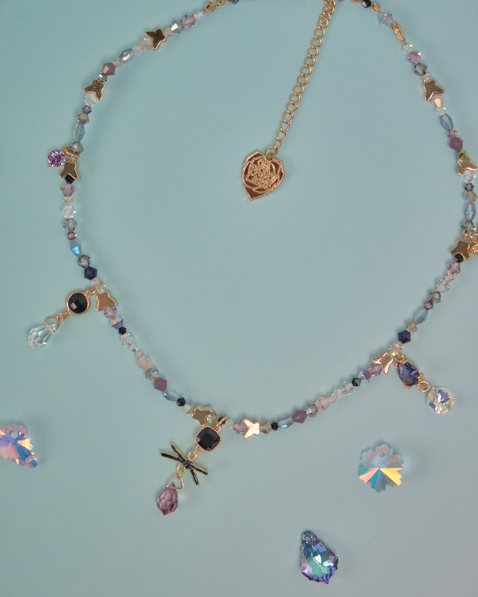 11002 水晶串珠鎖骨鏈