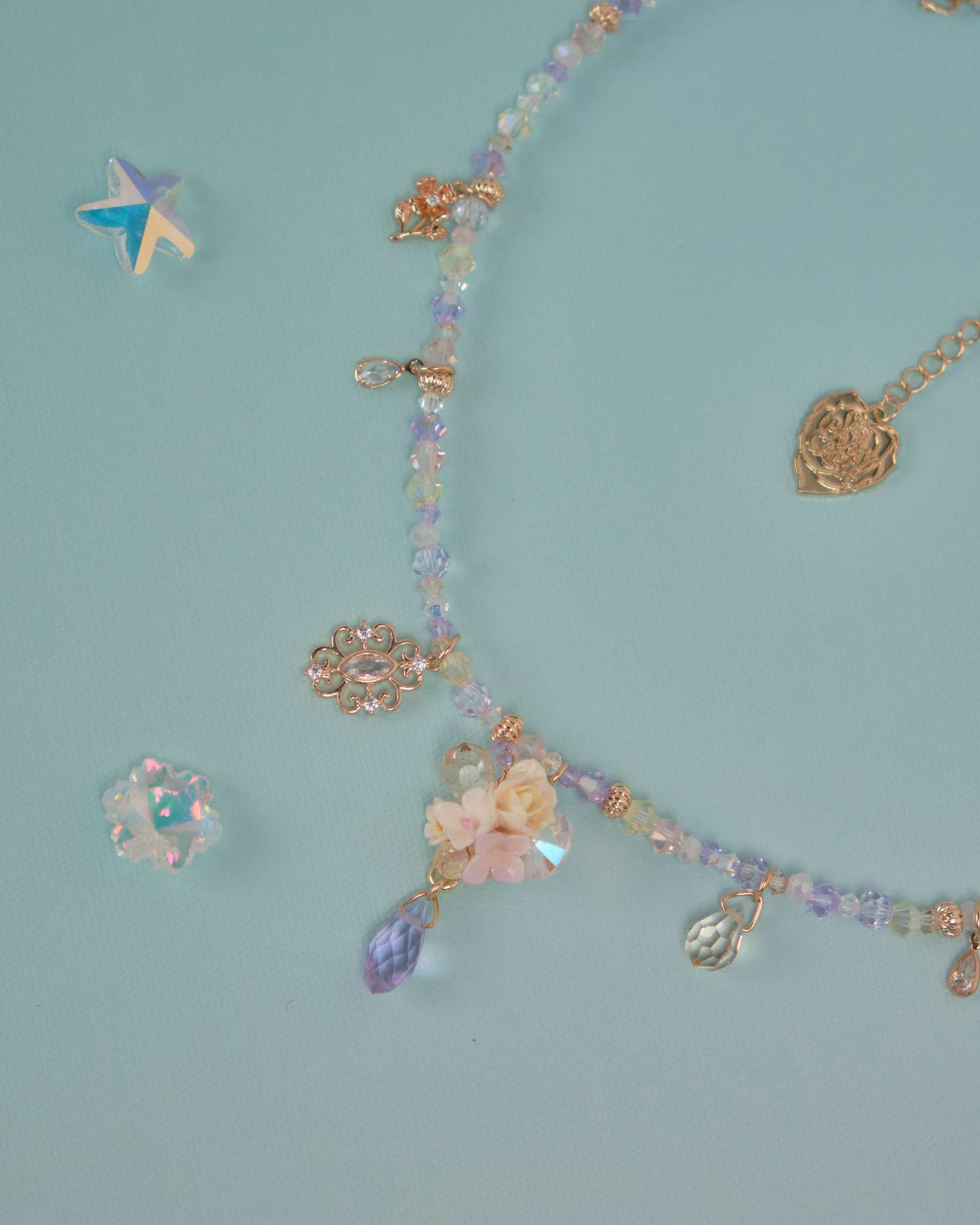 10998 Crystal Beads Collar Necklace