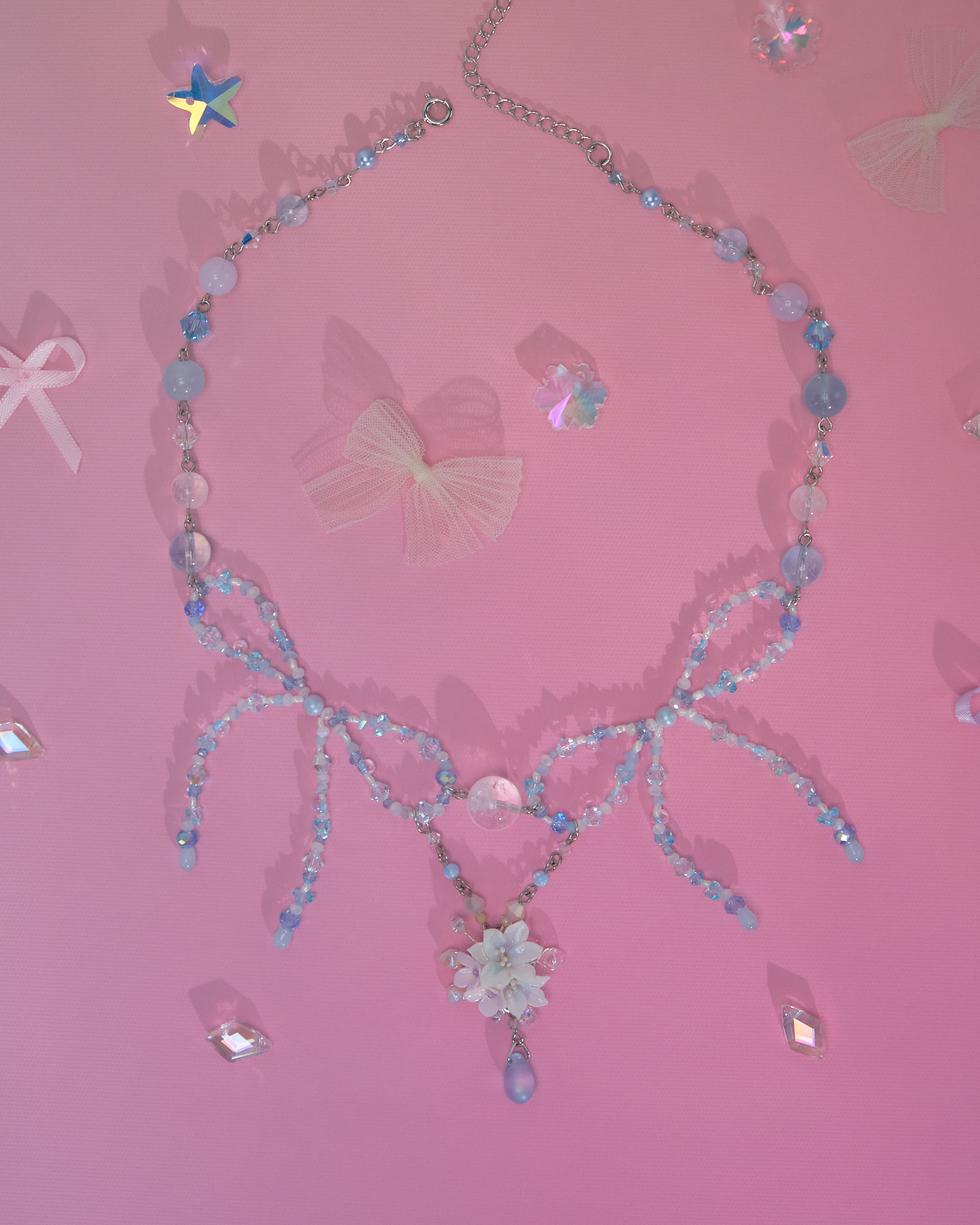 11003 Crystal Beads Collar Necklace