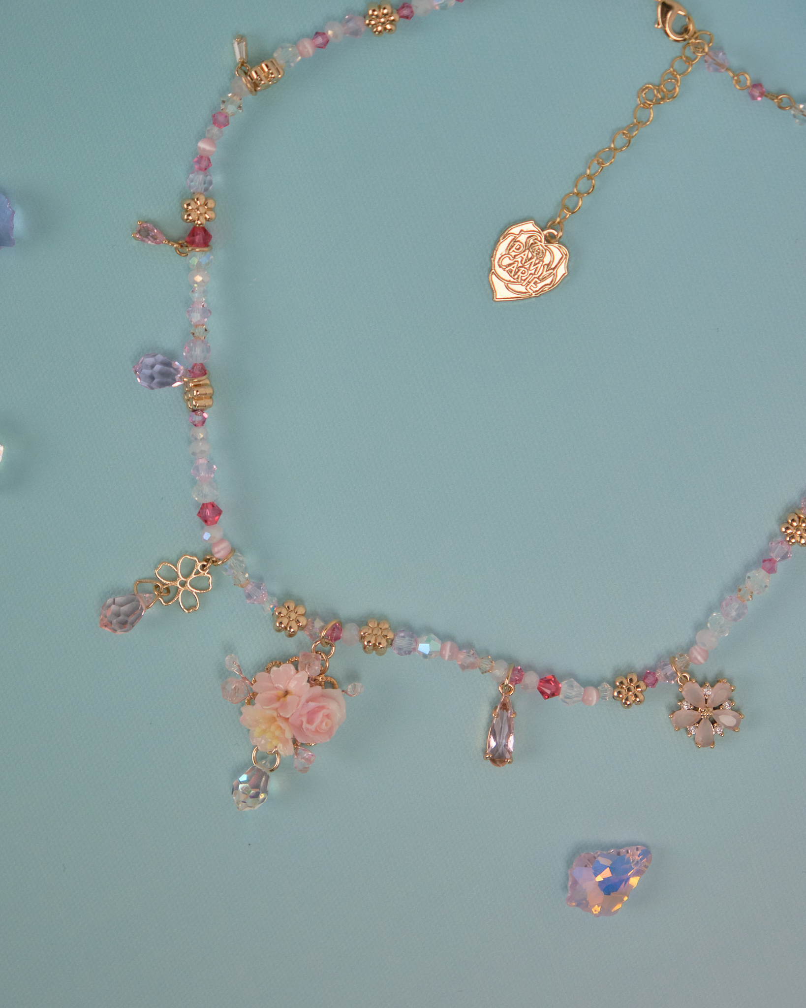 11004 Crystal Beads Collar Necklace