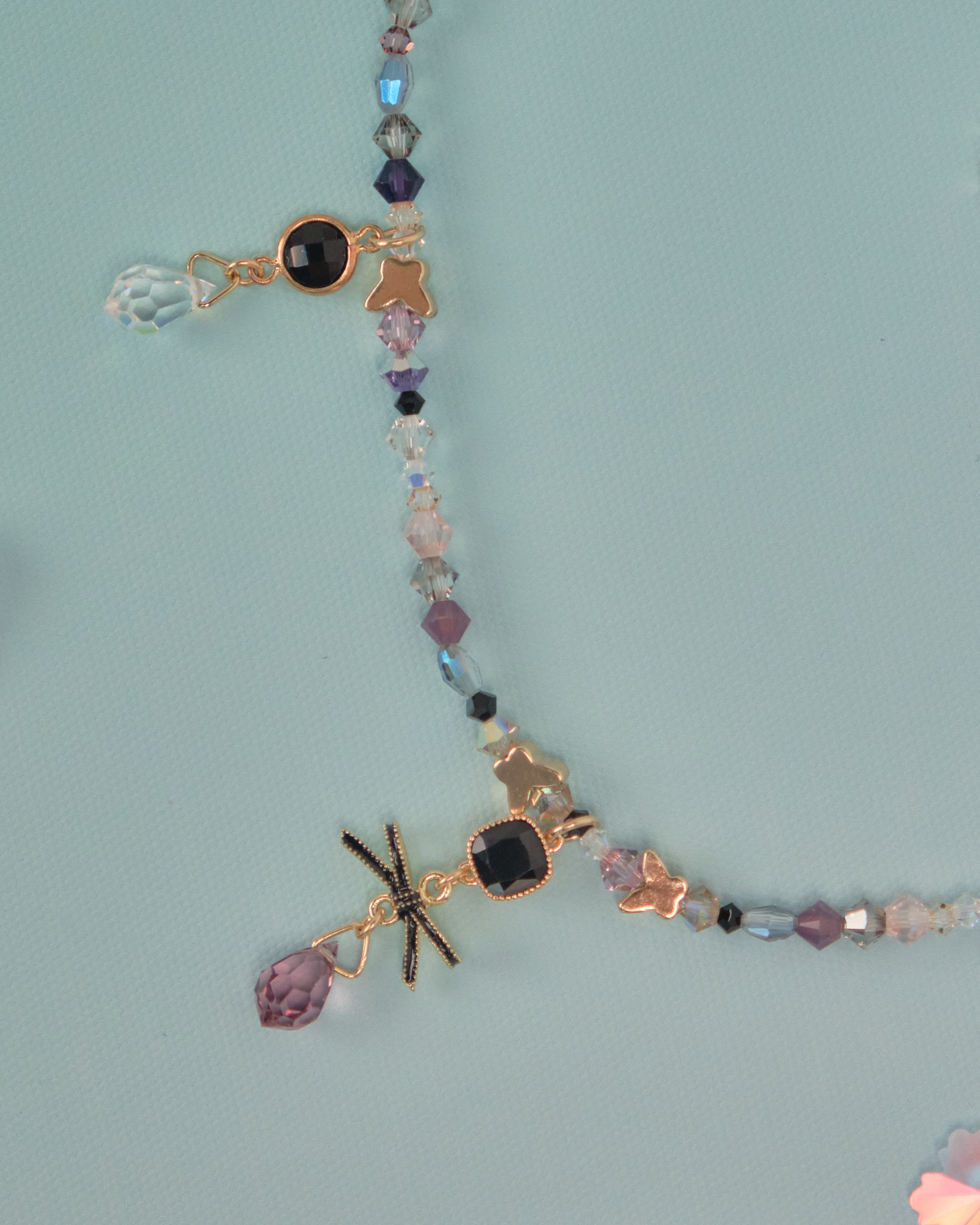 11002 水晶串珠鎖骨鏈