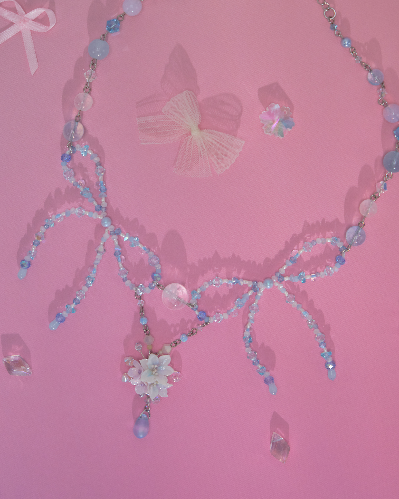 11003 Crystal Beads Collar Necklace