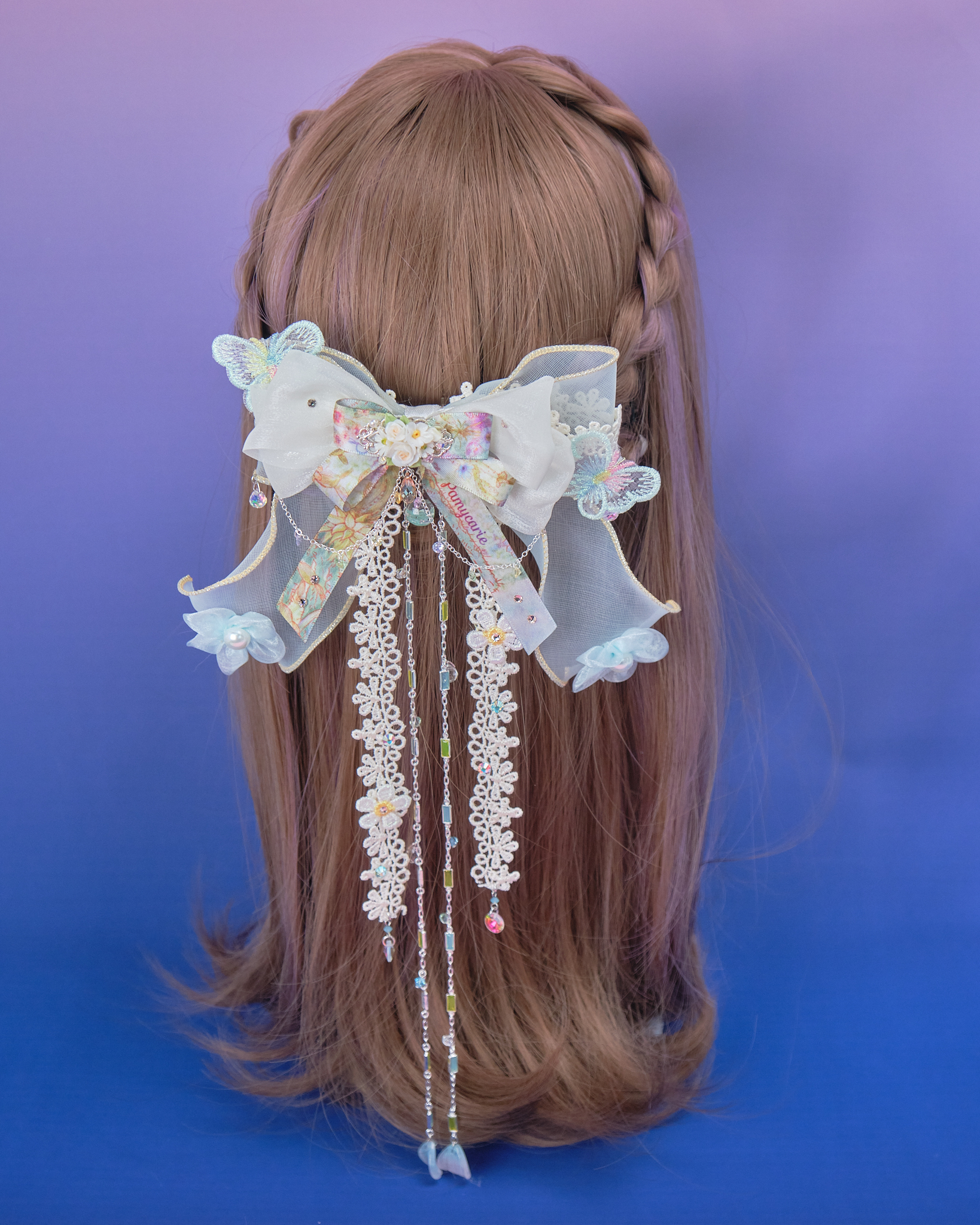 11007 Royal 2-Way Ribbon Hair Clip