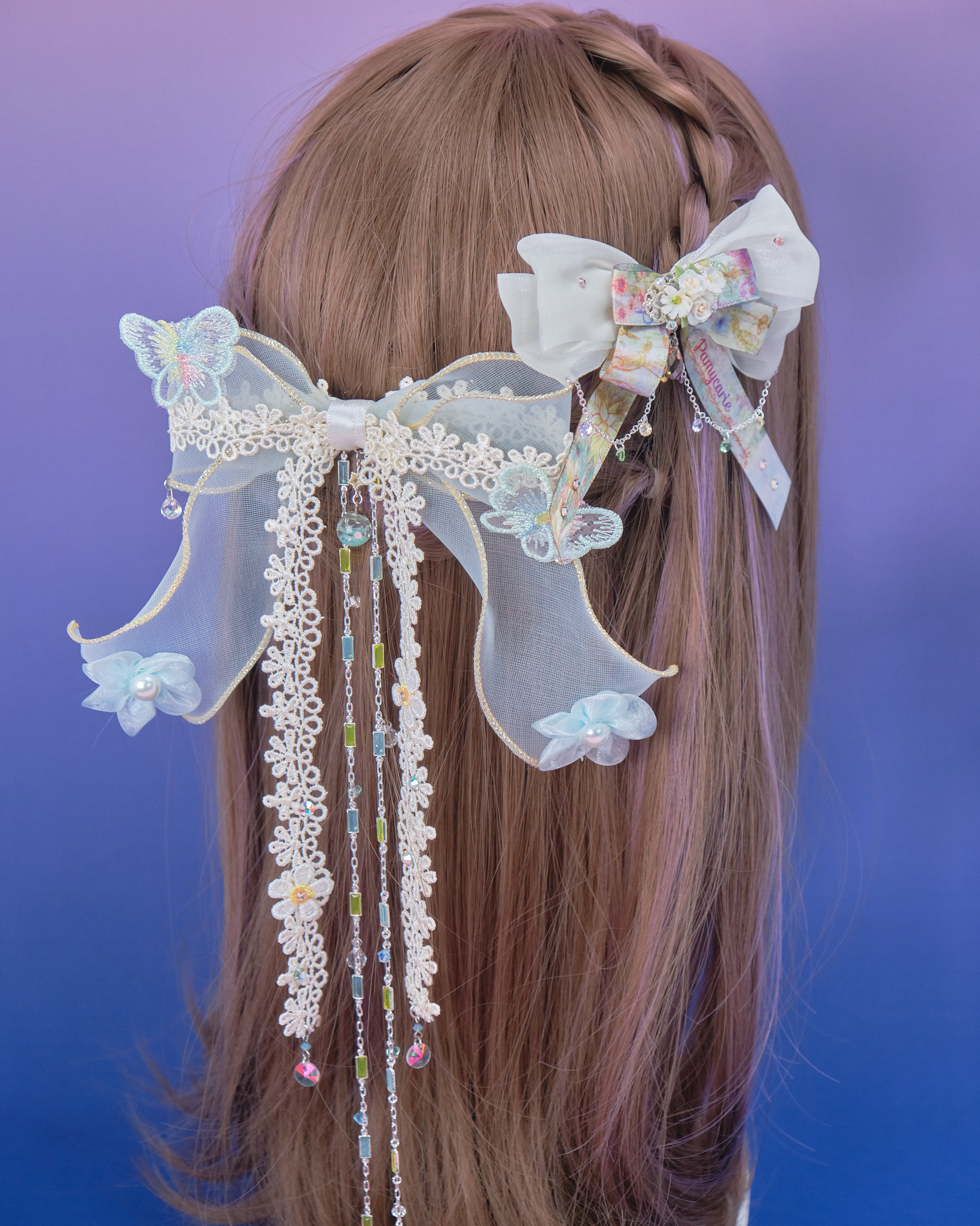 11007 Royal 2-Way Ribbon Hair Clip
