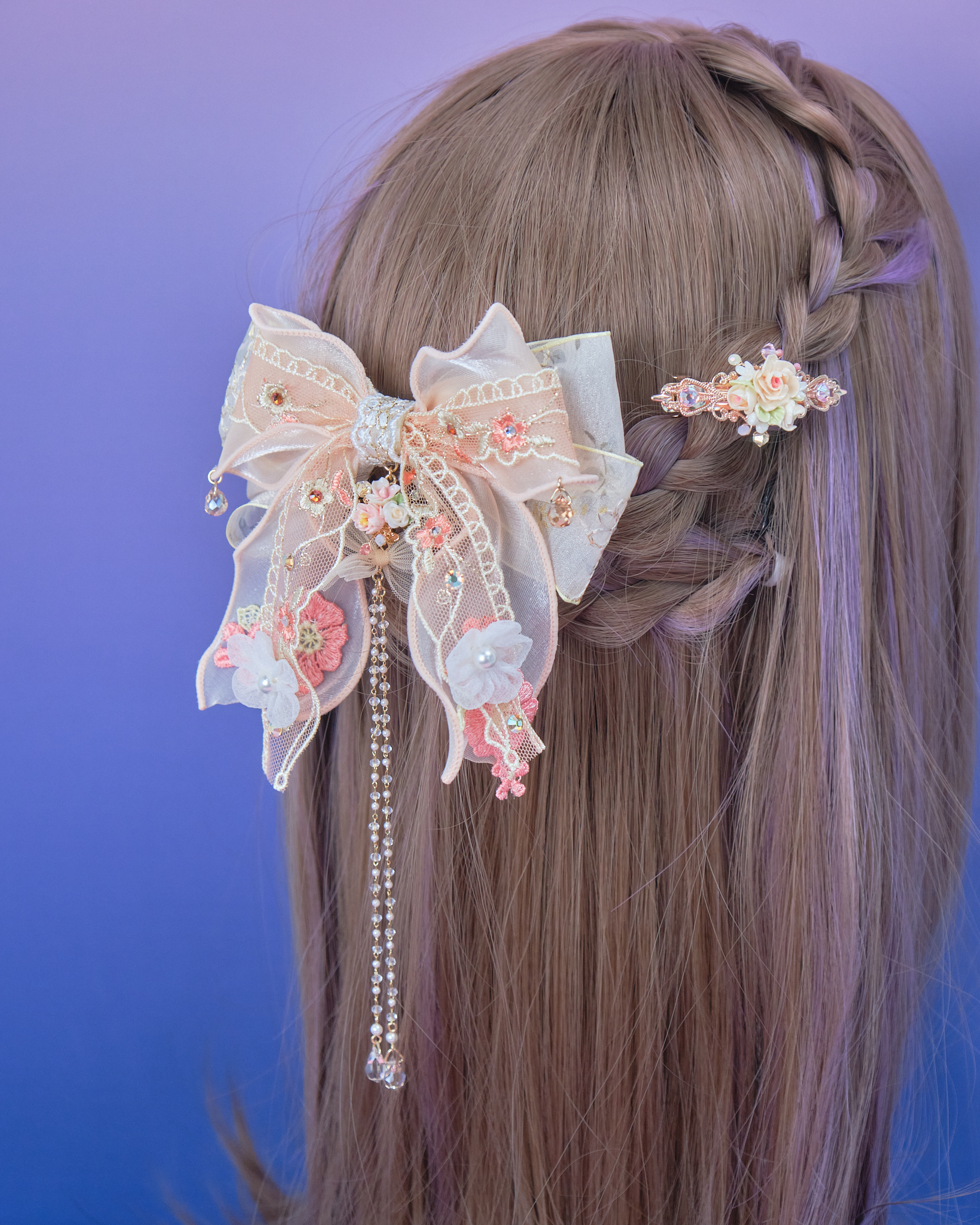 11008 宮廷風蝴蝶結兩用髮夾