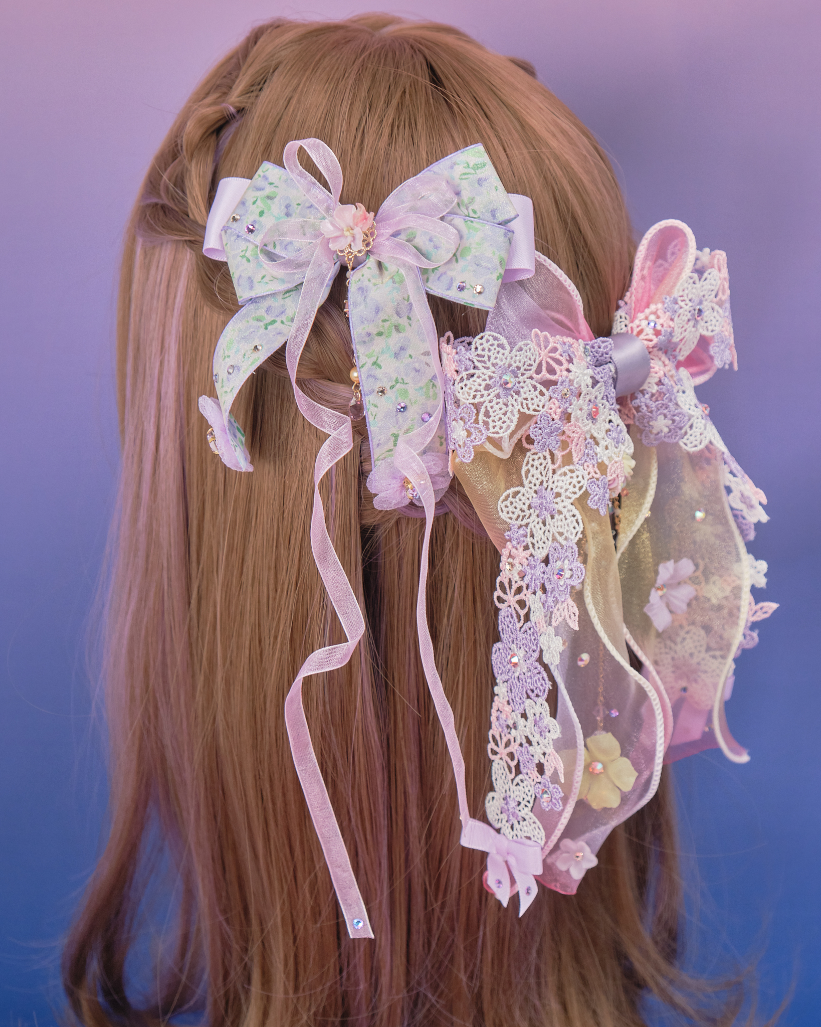 11010 Royal 2-Way Ribbon Hair Clip