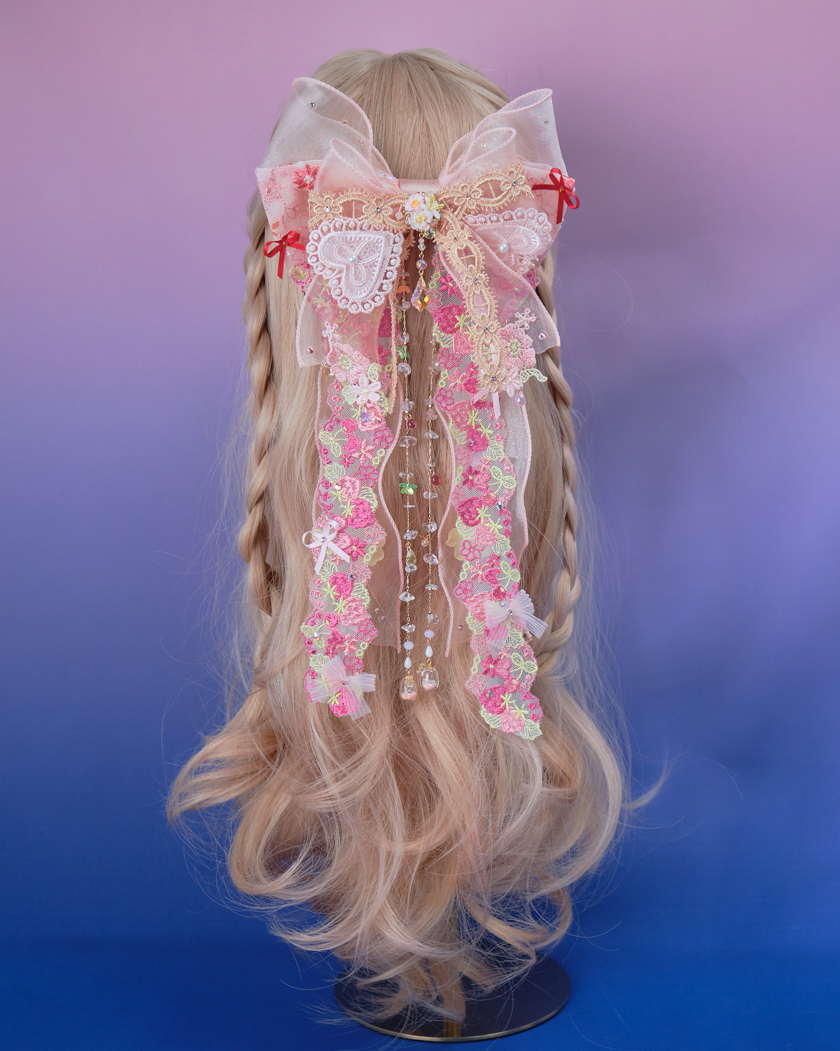 11018 Royal Laced 2-Way Ribbon Hair Clip