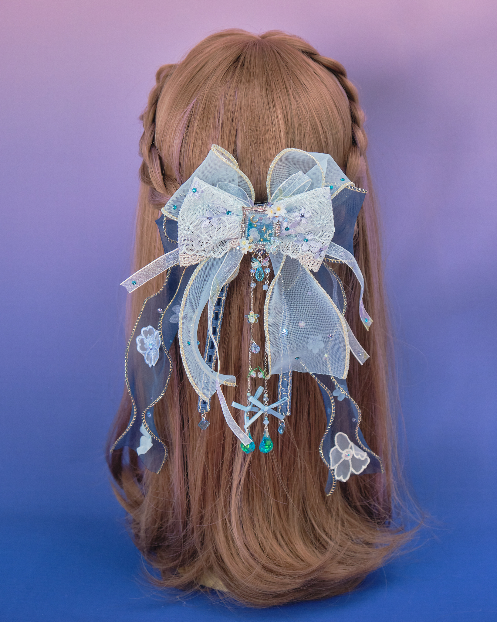 11019 Royal 2-Way Ribbon Hair Clip