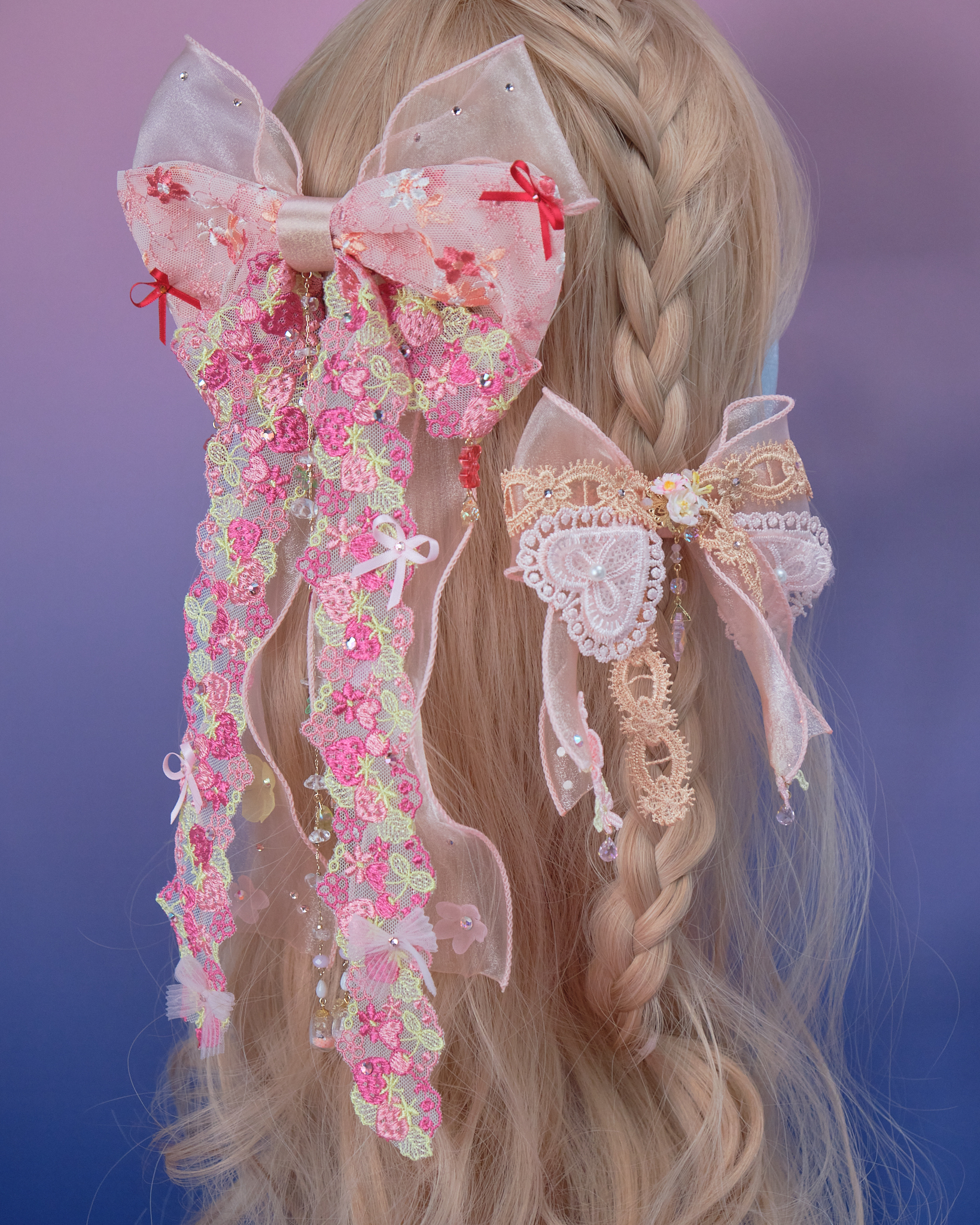 11018 Royal Laced 2-Way Ribbon Hair Clip