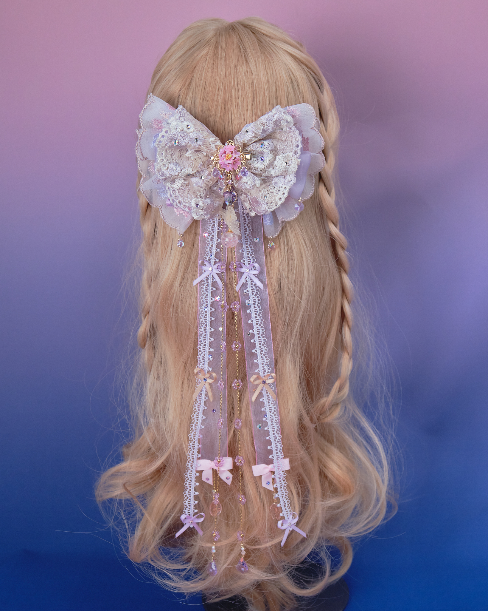 11021 Royal Laced Multi-Way Ribbon Hair Clip