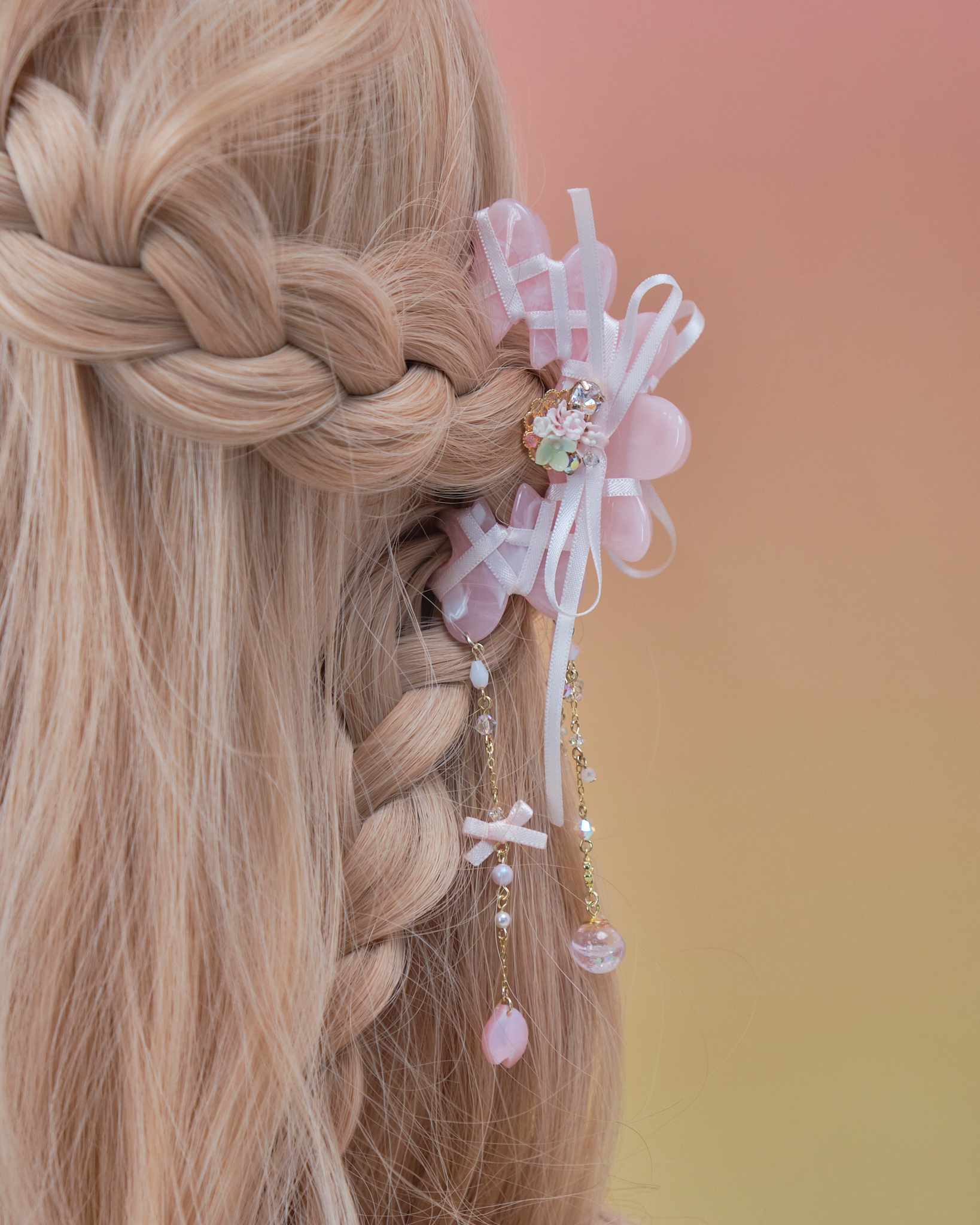 11035 Balletcore Ribbon Claw Clip