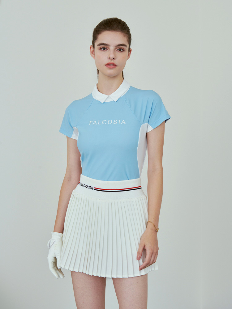 法式手風琴短裙-法式牙白