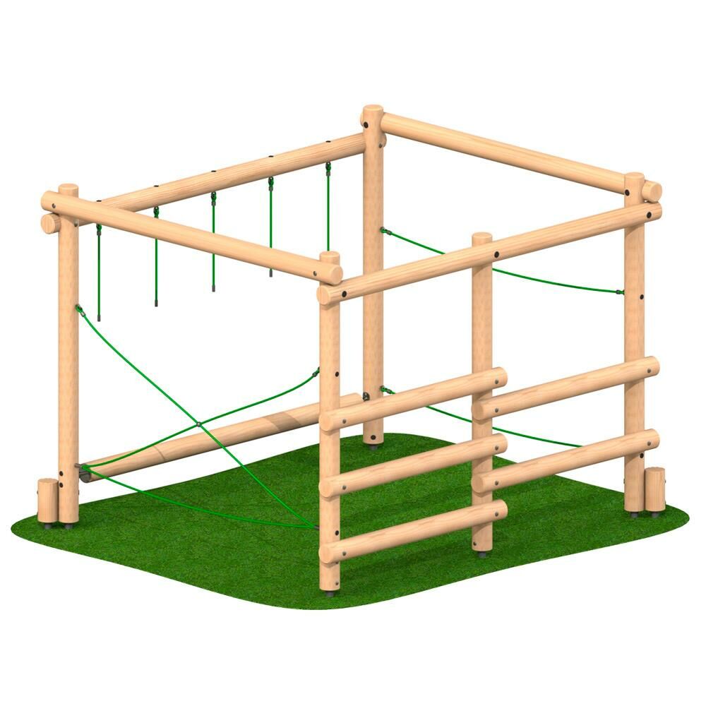 Wooden Enclosed Rope Course