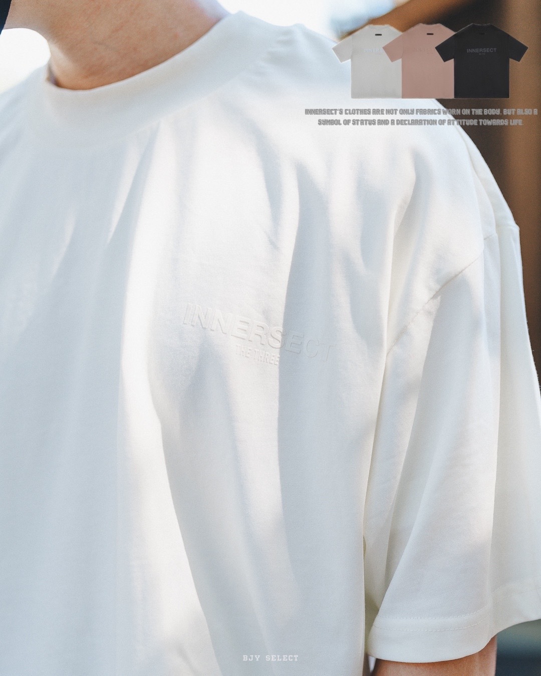 #現貨 Innersect 三生萬物 純色 簡約字母 短踢 五色 INN24SSTTE047