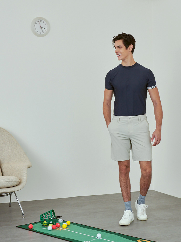 小立領越嶺男衫-墨水藍