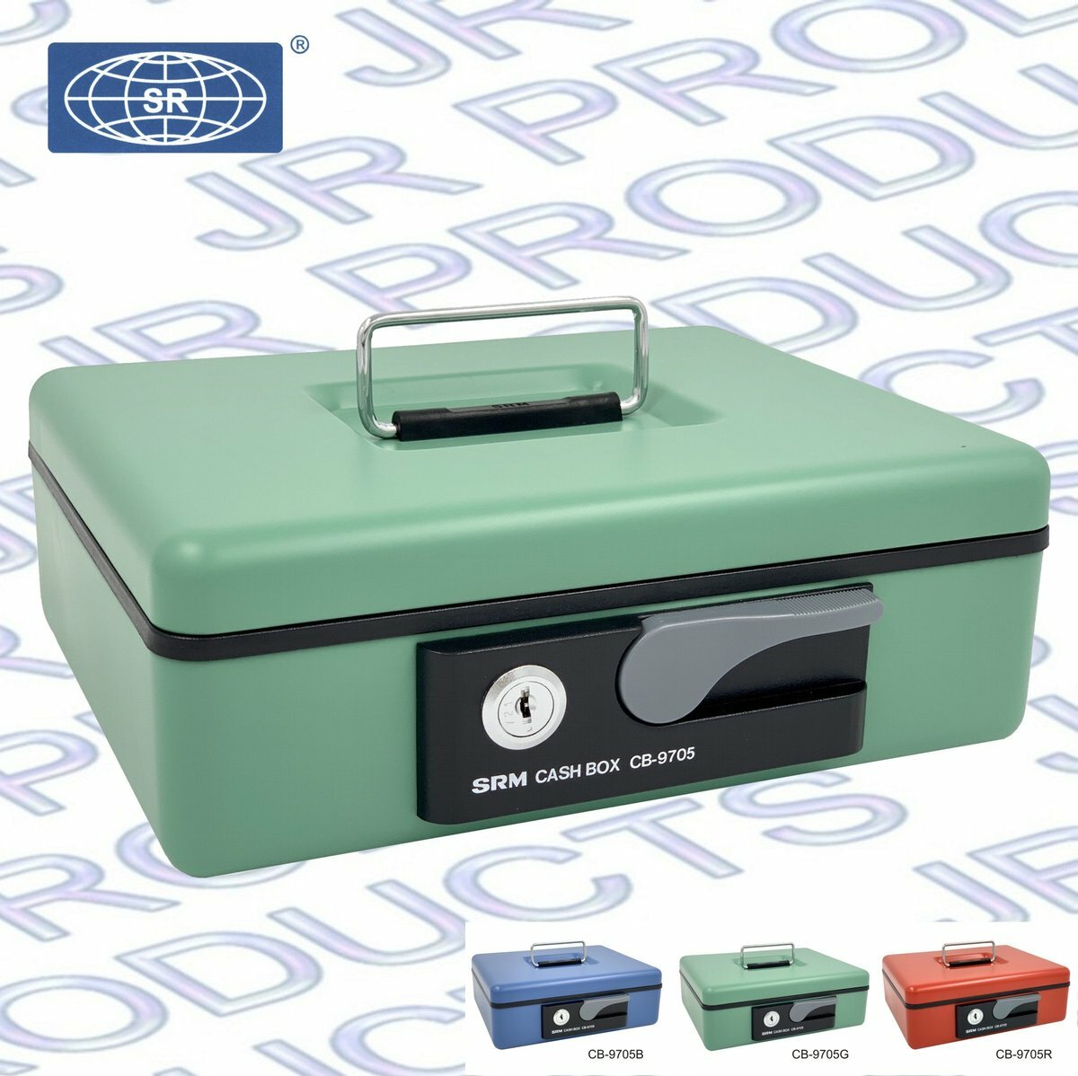 "SRM 地球牌" 大型豪華金庫錢箱 #CB-9705G - 1 個