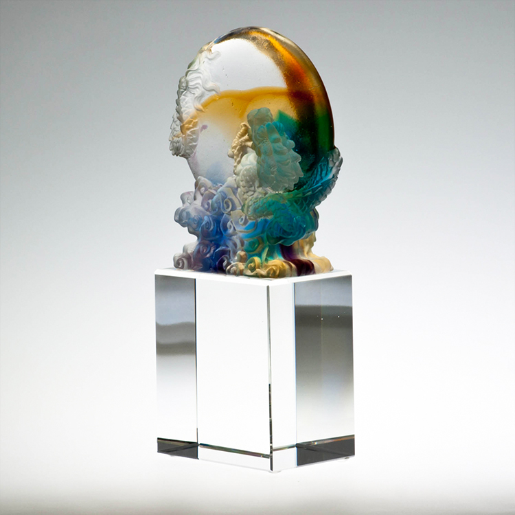 鹿港窯禮品館 琉璃龍擺飾 如日中天公司禮品、升遷榮調、居家擺飾、新居落成、開業送禮、開幕喬遷、仰望祝福