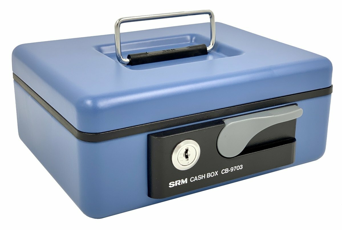 "SRM 地球牌" 中型豪華金庫錢箱 #CB-9703B - 1 個