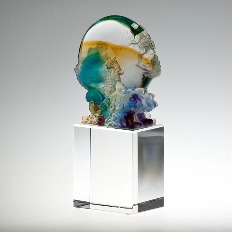 鹿港窯禮品館 琉璃龍擺飾 如日中天公司禮品、升遷榮調、居家擺飾、新居落成、開業送禮、開幕喬遷、仰望祝福