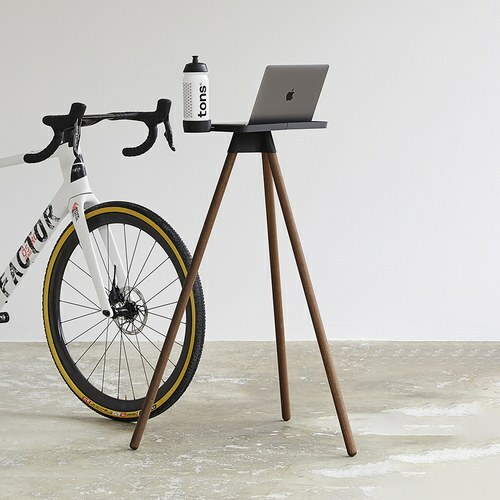 【Tons Bike】自行車筆電桌架 訓練台桌 + 配件組 / 深木色