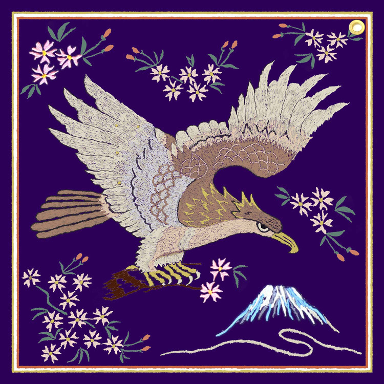 Feuille De Cocoon Embroidery (刺繡頸巾) - Eagle 