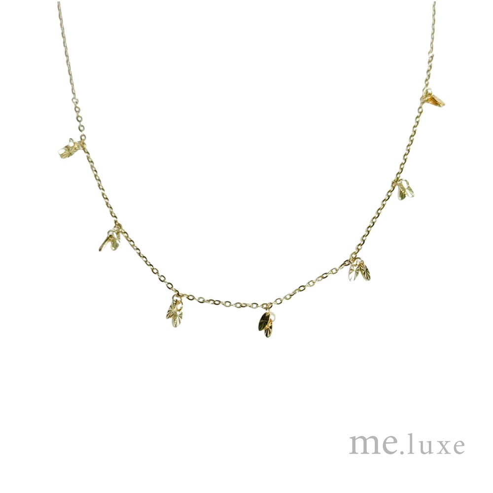 【me.luxe】K18雙葉項鍊