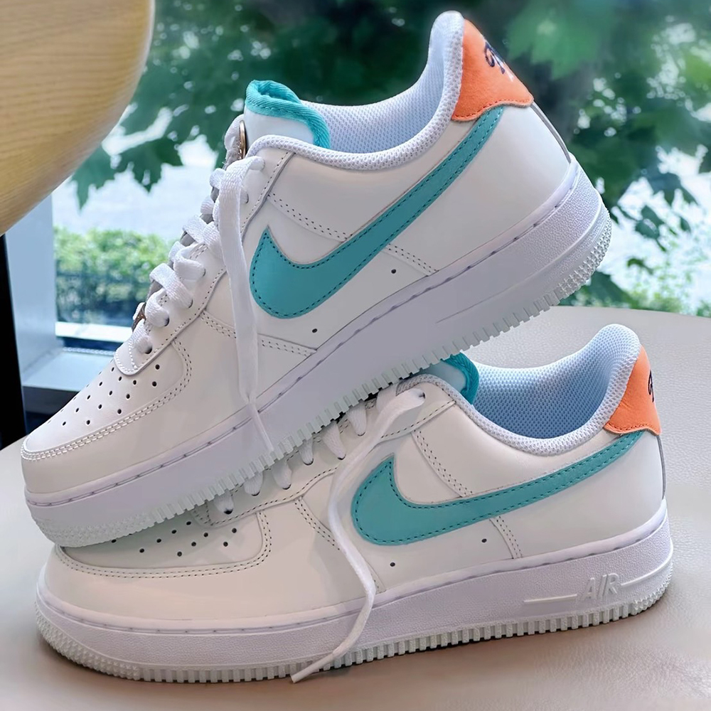 NIKE AIR FORCE 1 AF1 白藍橙 巴黎奧運 金牌 刺繡logo 小白鞋 復古休閒鞋 HM3728-131