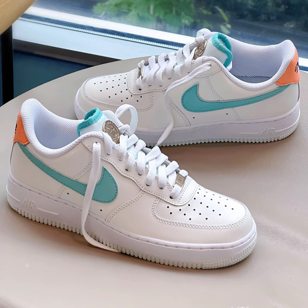 NIKE AIR FORCE 1 AF1 白藍橙 巴黎奧運 金牌 刺繡logo 小白鞋 復古休閒鞋 HM3728-131