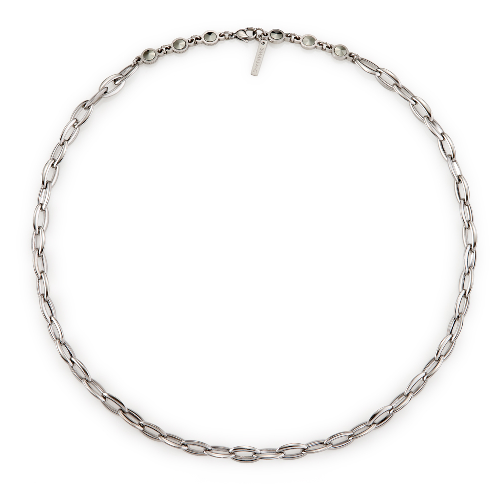 MASSA-G【阿波羅之鍊Apollo】6顆金屬鍺錠白鋼項鍊(7MM)