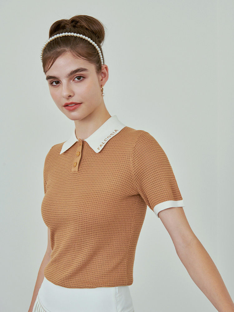 Gabrielle針織女衫-暖棕色