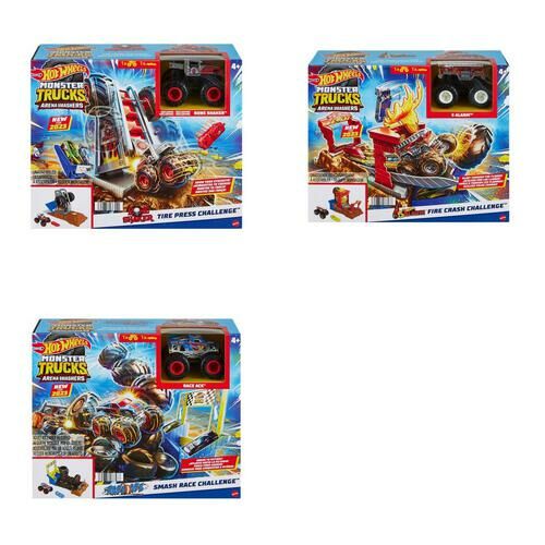 《風火輪Hot Wheels》 大腳車 Challenge競技場系列遊戲組(隨機出貨不挑款)