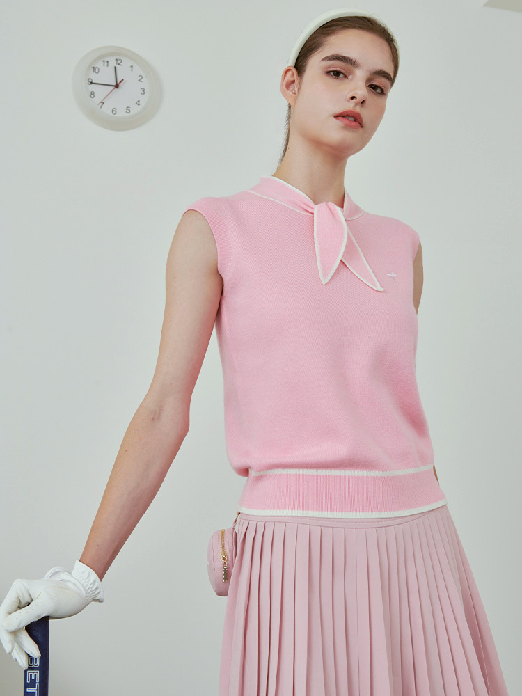 南法打結背心-櫻花粉