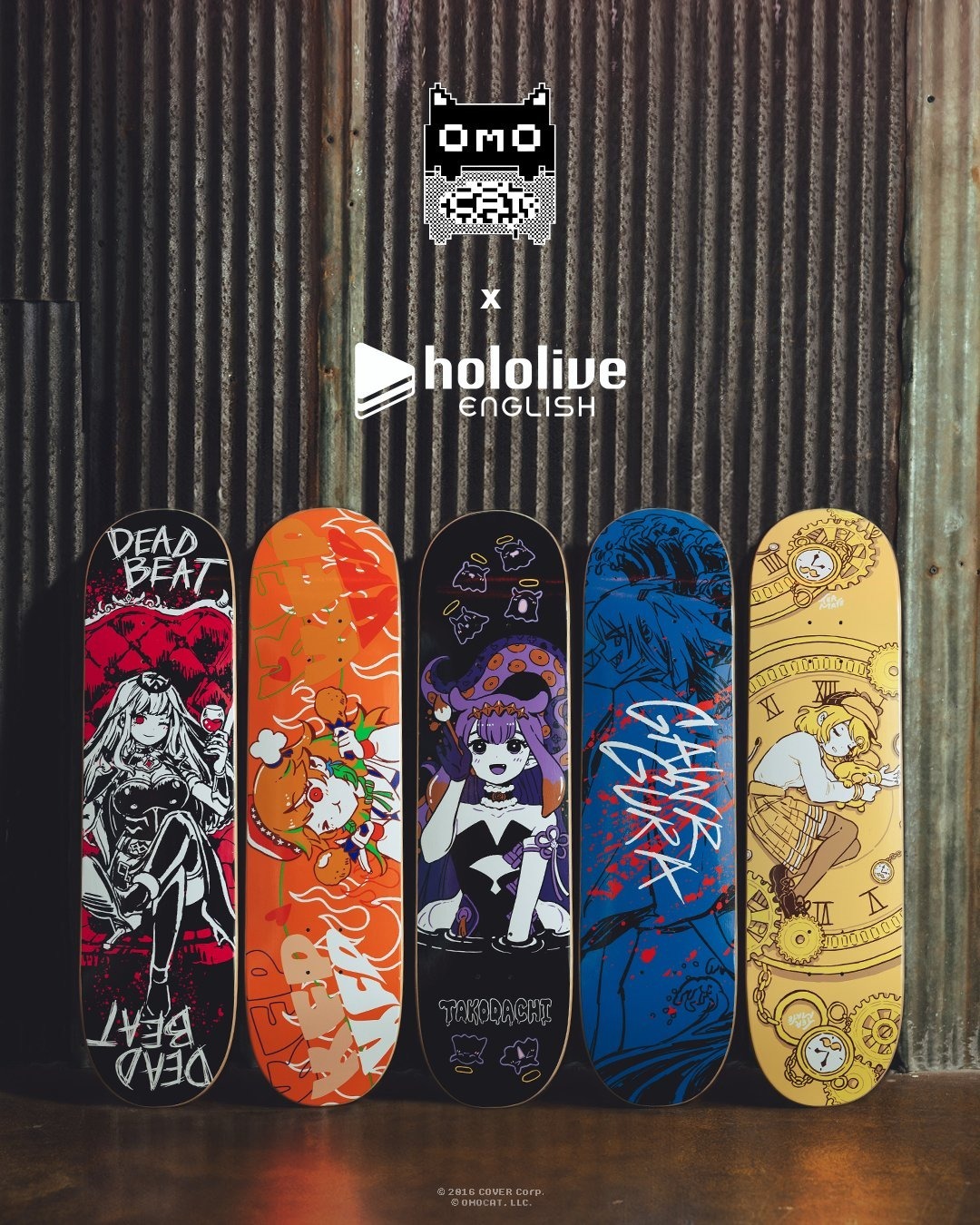 「官方代購」OMOCAT x holoMyth Skate Decks 滑板
