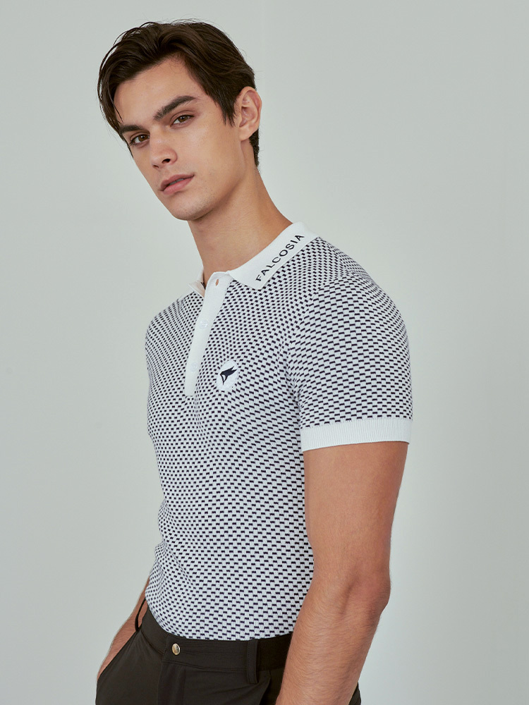 法式俱樂部針織男衫-復古靛藍