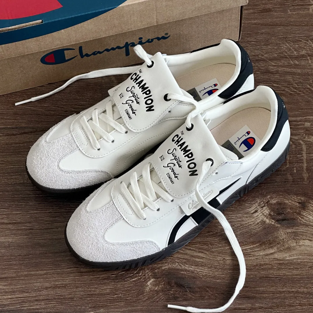 CHAMPION CHAMP T-TRAINER 大鞋舌 可拆卸 德訓鞋 焦糖底 黑白 大LOGO 男鞋 / 預購