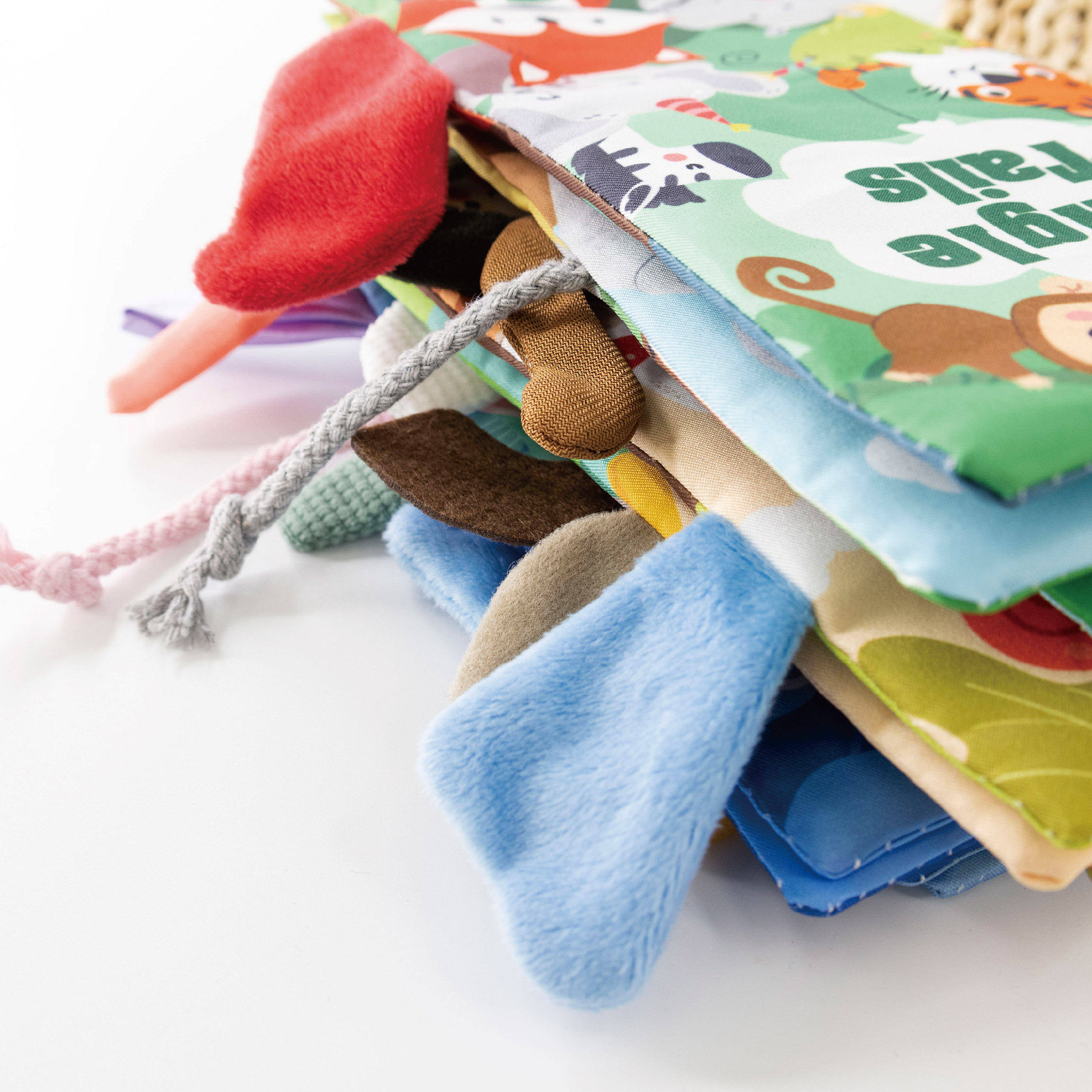 【JS0331】立體動物尾巴響紙早教幼兒布書＊三款