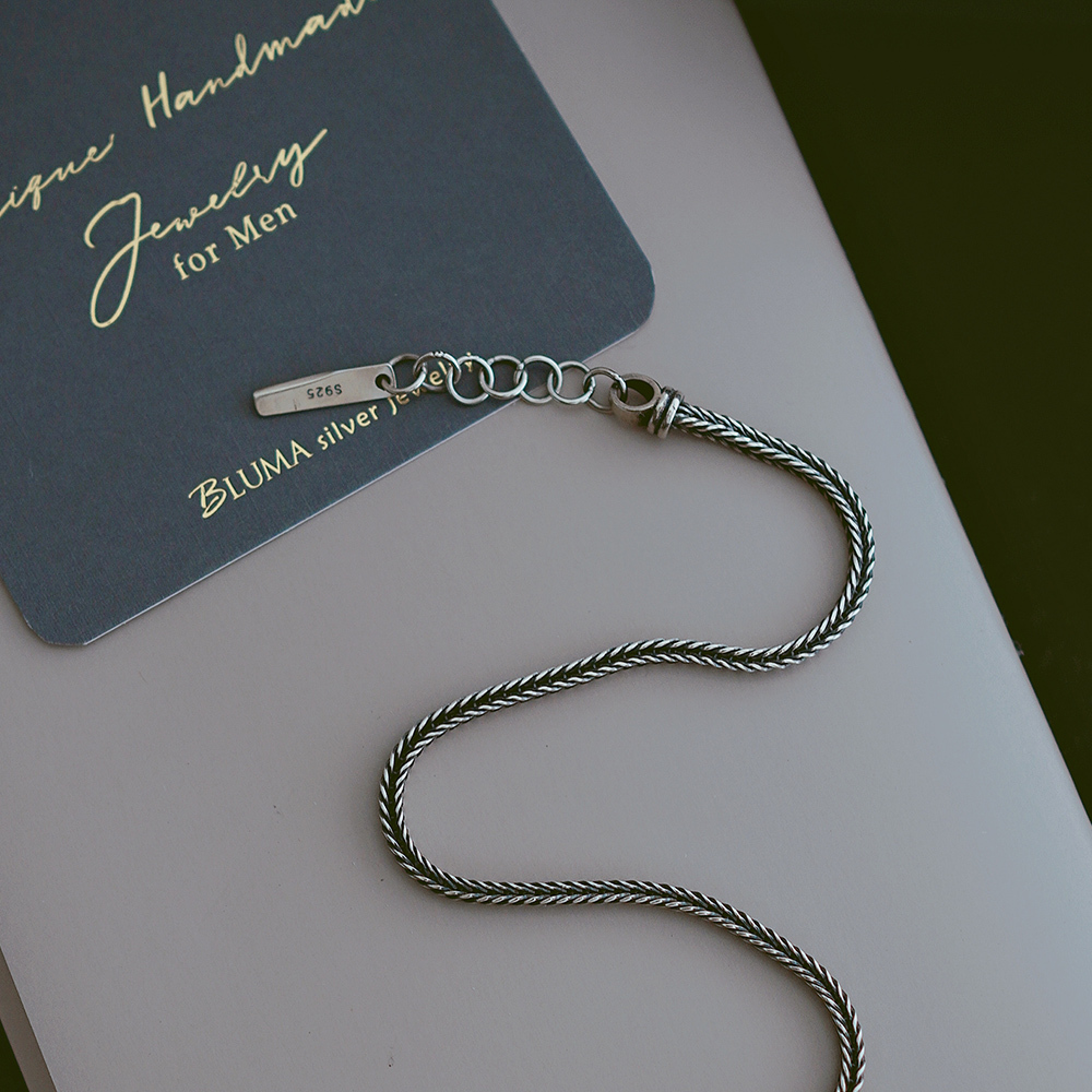 稻穗純銀手鍊/SB904| 男生飾品 簡約 個性 男士時尚手鏈 情侶手鏈 情人節禮物 男生聖誕禮物