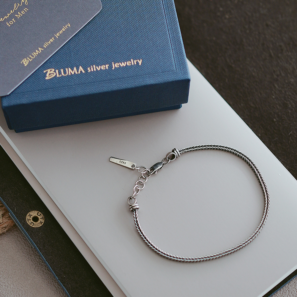 稻穗純銀手鍊/SB904| 男生飾品 簡約 個性 男士時尚手鏈 情侶手鏈 情人節禮物 男生聖誕禮物