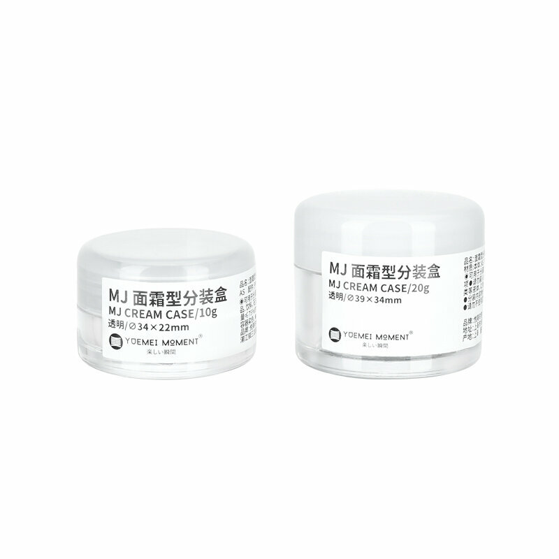 熱賣旅行便攜分裝瓶(MJ面霜分裝瓶 透明/10g+20g【面霜勺+分裝標籤】)