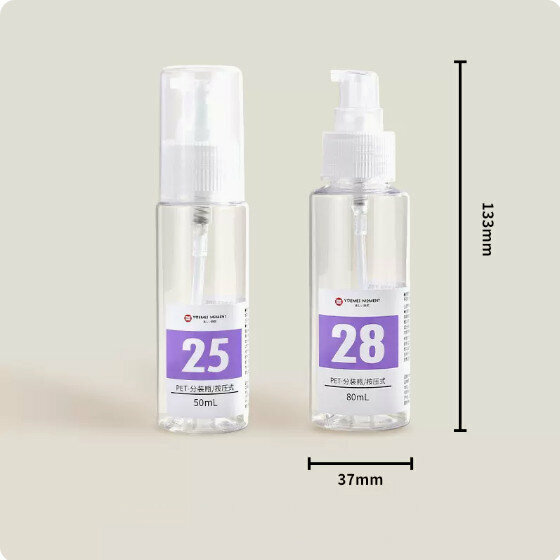 熱賣旅行分裝瓶(乳液型分裝瓶50mL+80mL)