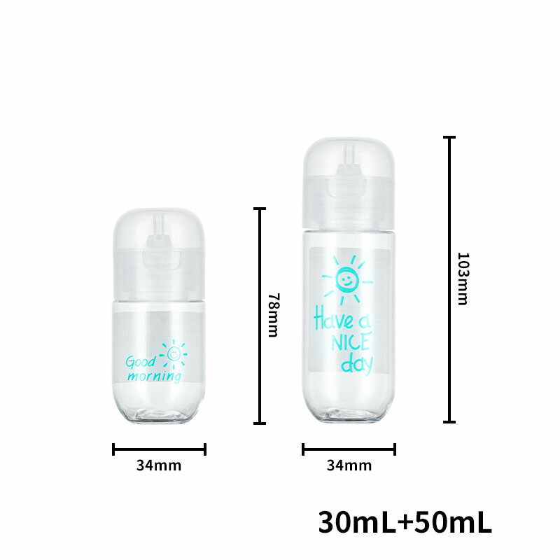 Popular travel refill bottle (30+50mL/flip-top bottle)