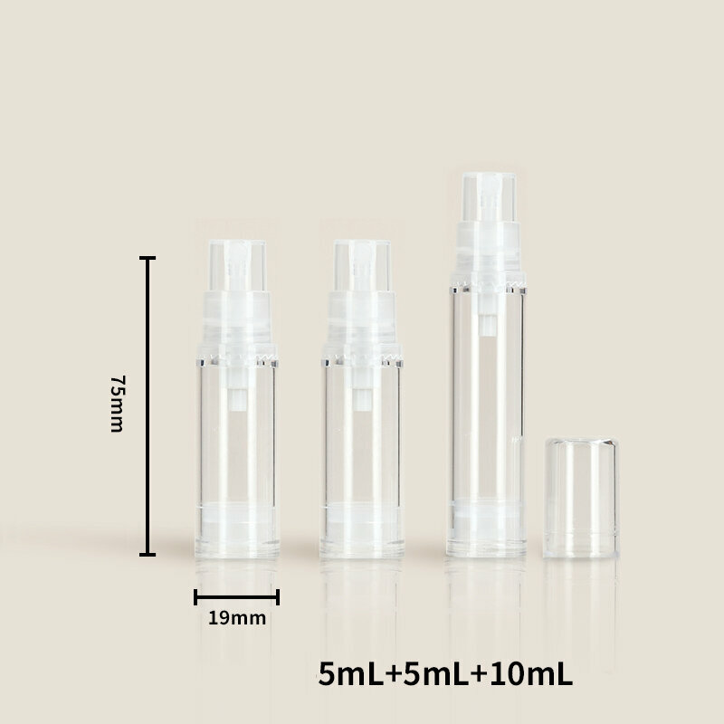 Popular travel dispensing bottle (spray bottle/5mL+5mL+10mL)