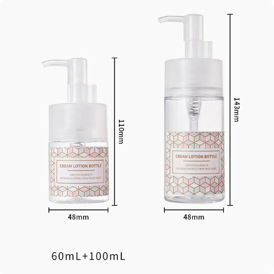 Popular travel-size bottles (60mL+100mL/Roman style [2 pack])