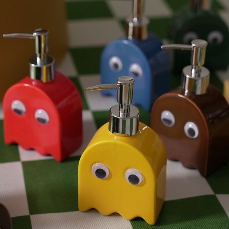 《4479》趣味大眼小幽靈陶瓷按壓瓶