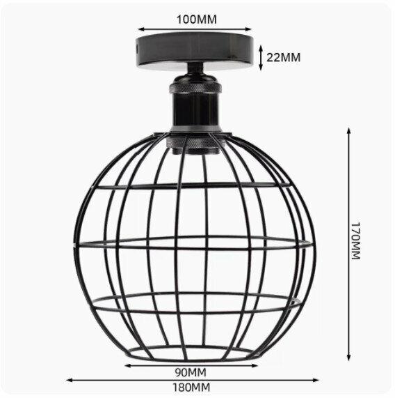 Popular lamp holder [Pearl Black + Earth Cover]